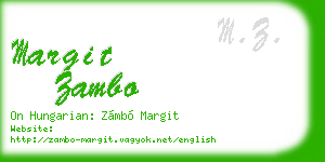 margit zambo business card